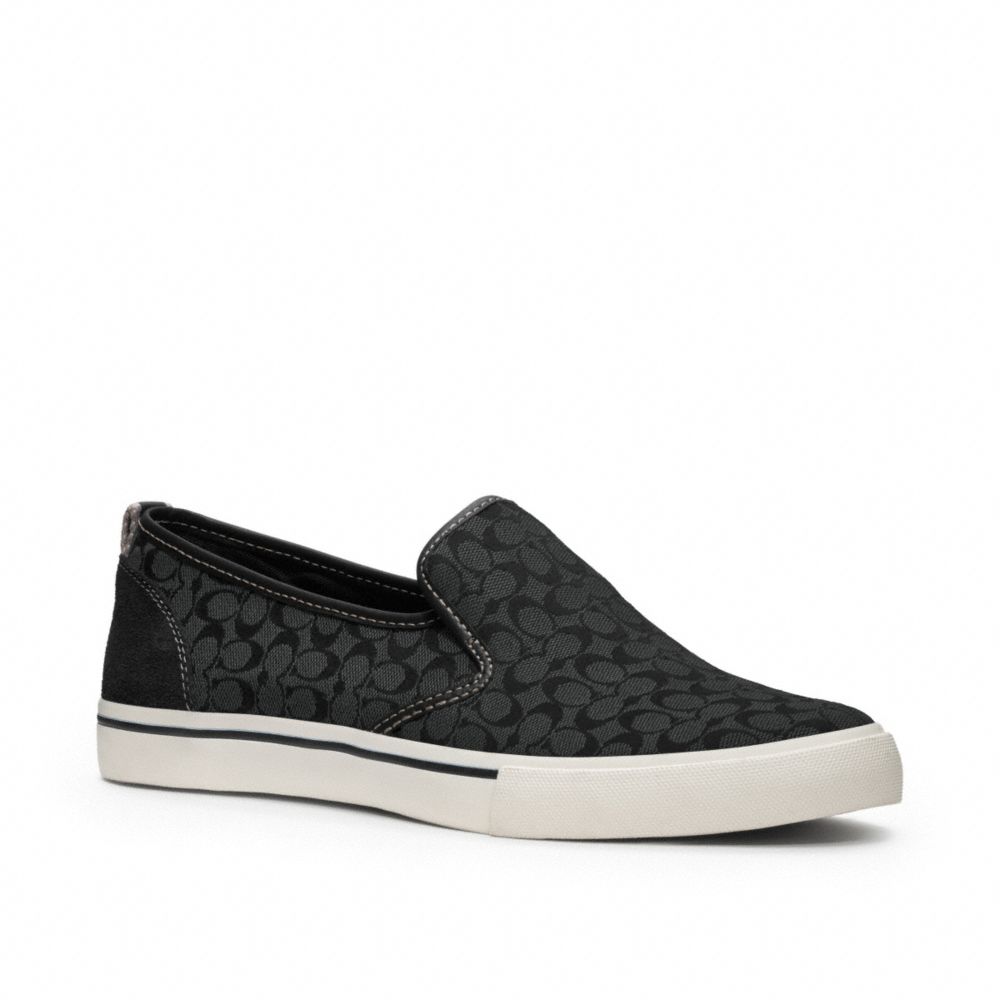 COACH KENNETH SLIP-ON SNEAKER - GRAY BLACK/BLACK - Q1850