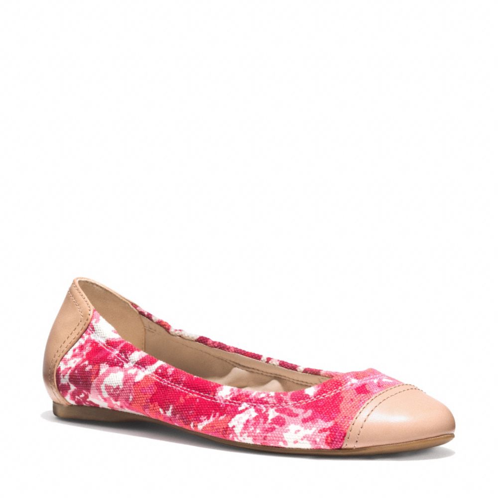 CALLIE FLAT - q2078 - PINK ORANGE/NATURAL