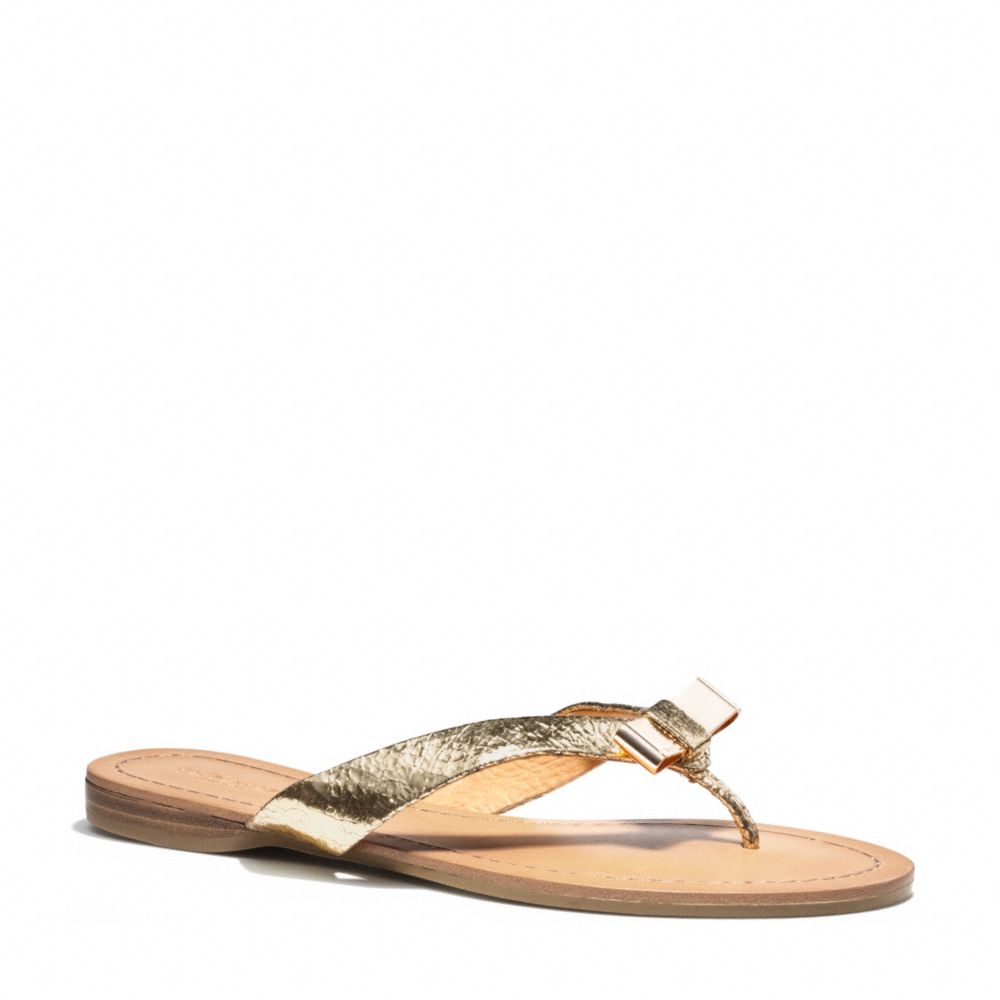 COACH q3259 SABLE SANDAL GOLD