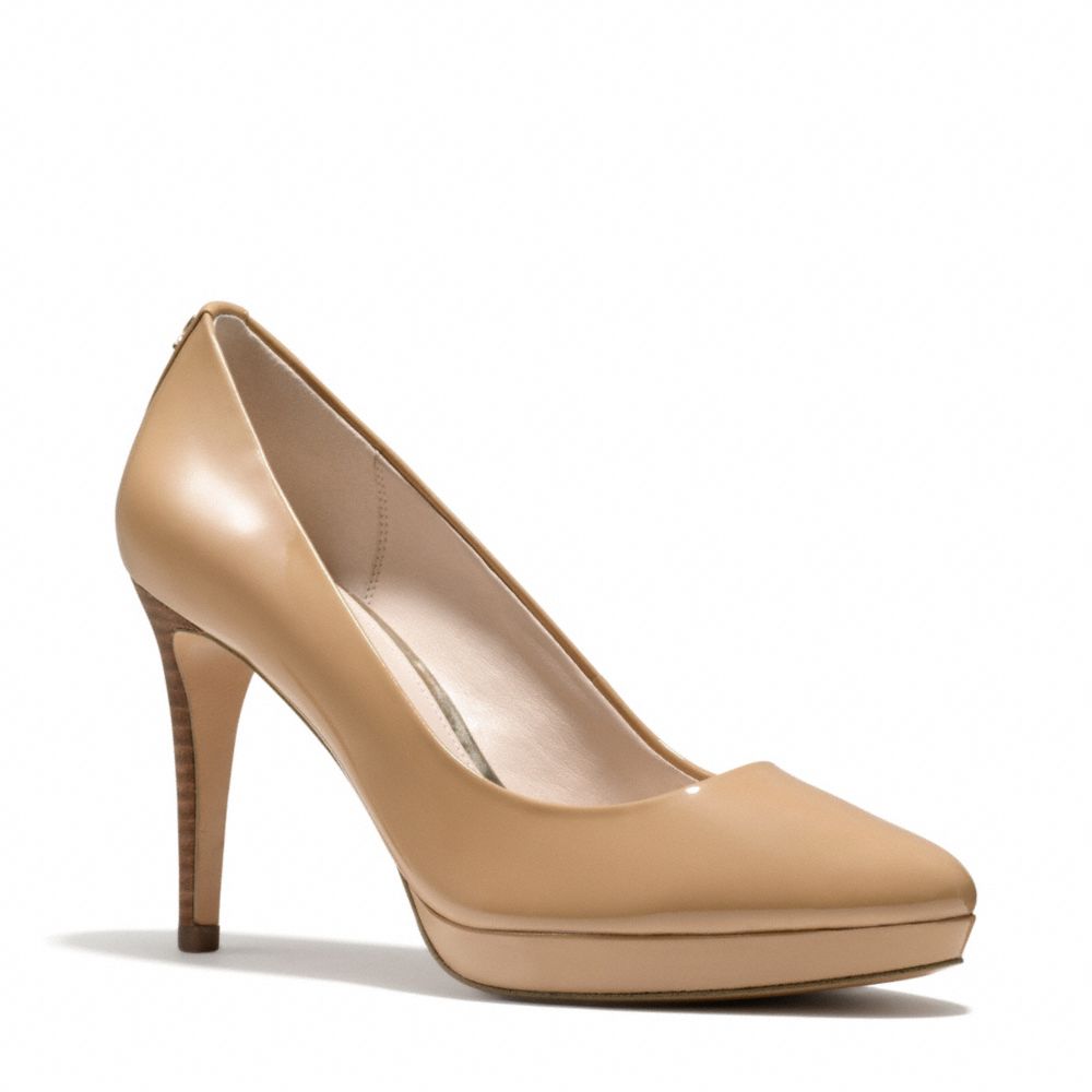 COACH GIOVANNA HEEL - LIGHT GOLDGHT CAMEL - Q3298