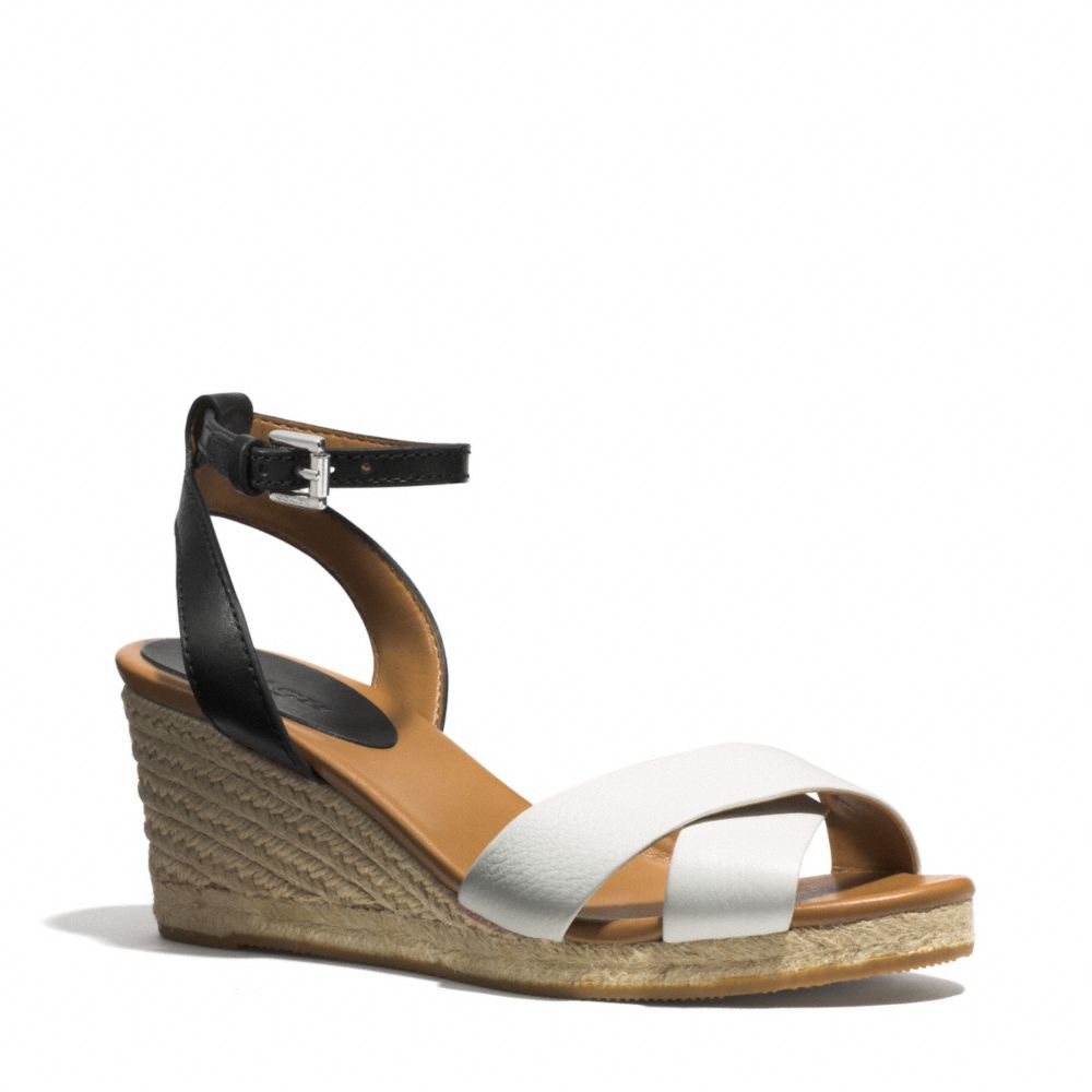 HANNA WEDGE - CHALK/BLACK - COACH Q3627