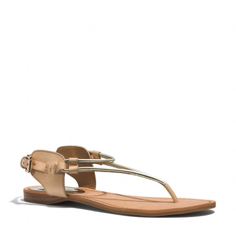 COACH Q4056 CASSANDRA SANDAL PLATINUM/NATURAL