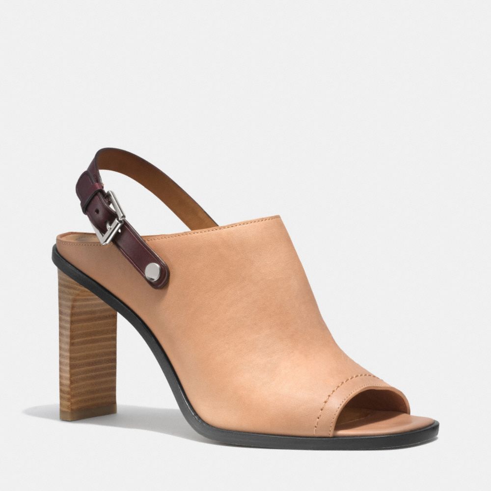 COACH q4365 MACKENZIE HEEL NATURAL/OXBLOOD