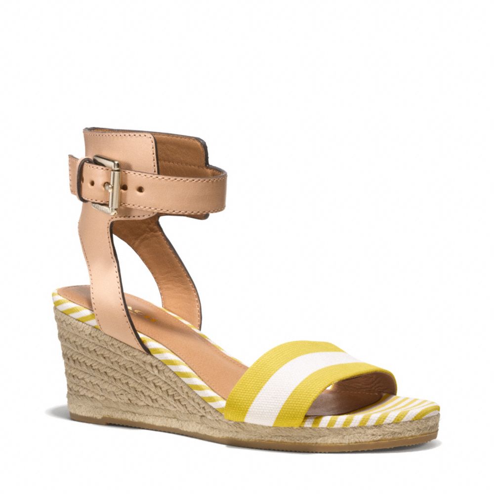 HELEN WEDGE - q5040 - SUNGLOW WHITE/NATURAL