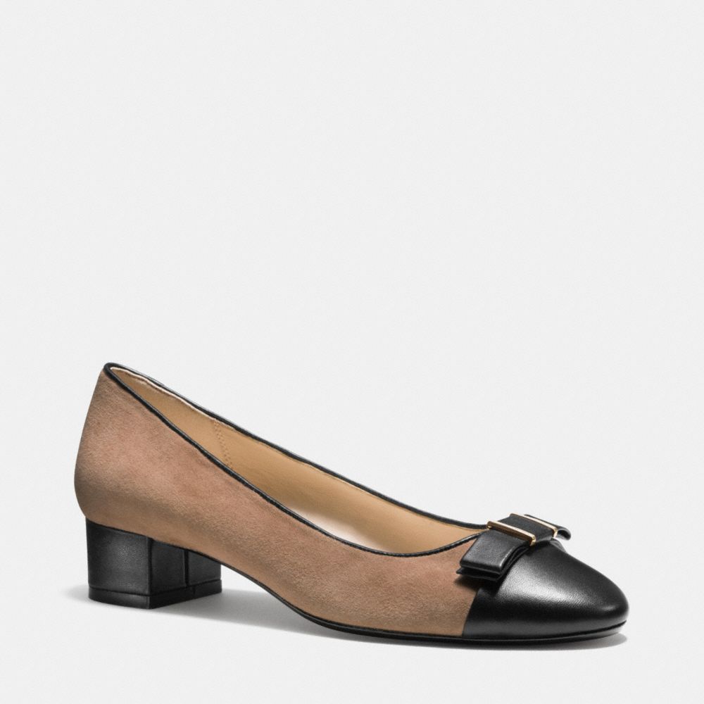 RIVERA PUMP - q5324 -  MINK GREY/BLACK