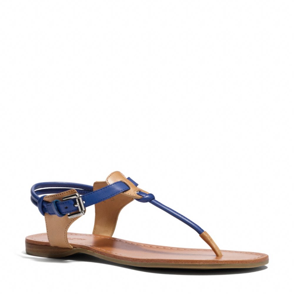 COACH q6003 CLARKSON SANDAL DEEP MARINE/NATURAL