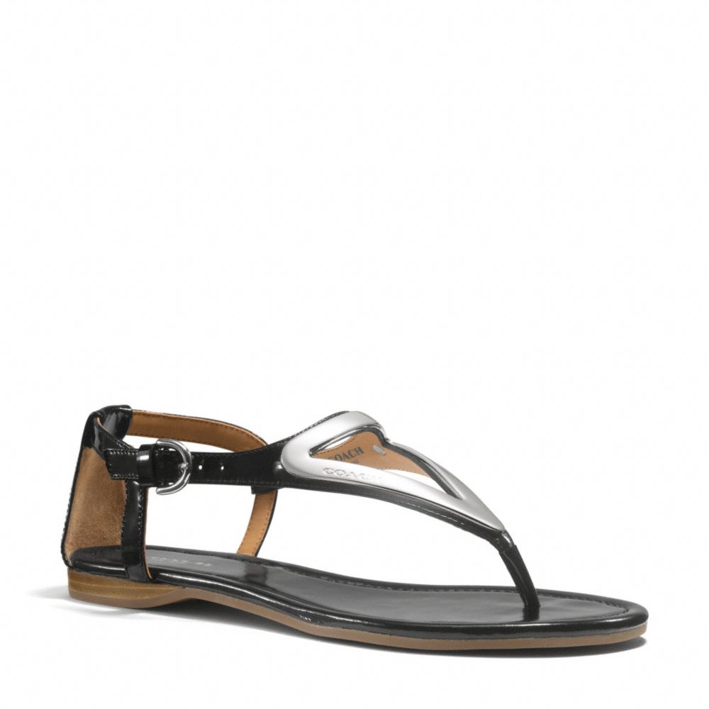 COACH q6080 CHAILEY SANDAL BLACK