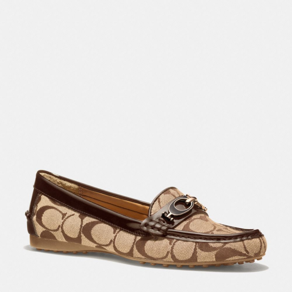 COACH FORTUNATA MOCCASIN - KHAKI/CHESTNUT - q6105