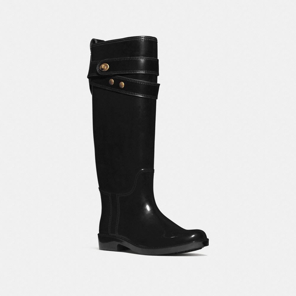 TALIA RAINBOOT - BLACK/BLACK - COACH Q6298