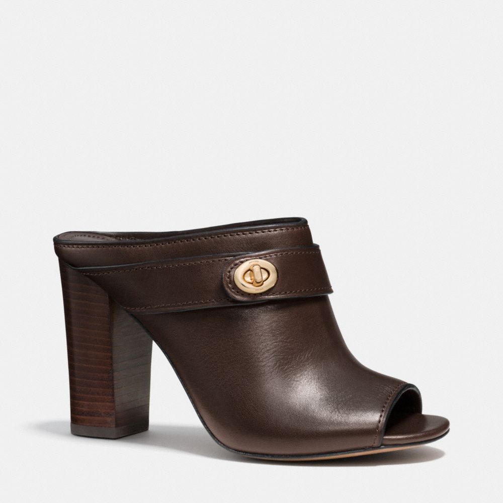 COACH ORCHID HEEL - CHESTNUT - q6602