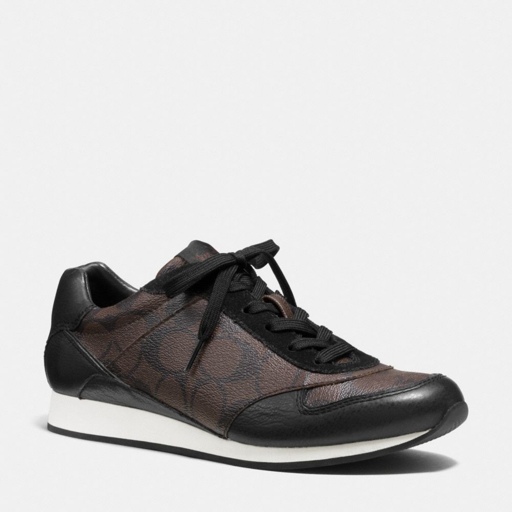 REBECCA SNEAKER - BROWN MAHOGANY/BLACK - COACH Q6735