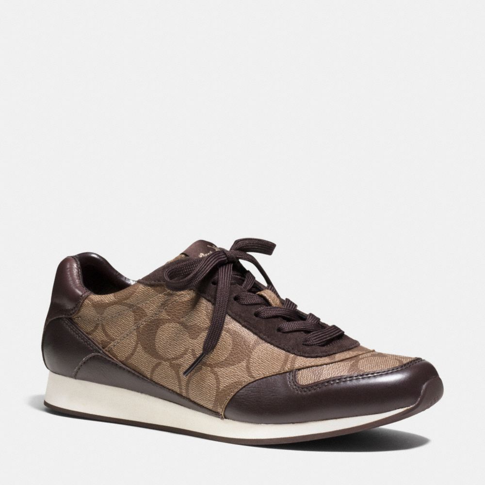 REBECCA SNEAKER - KHAKI/CHESTNUT - COACH Q6735