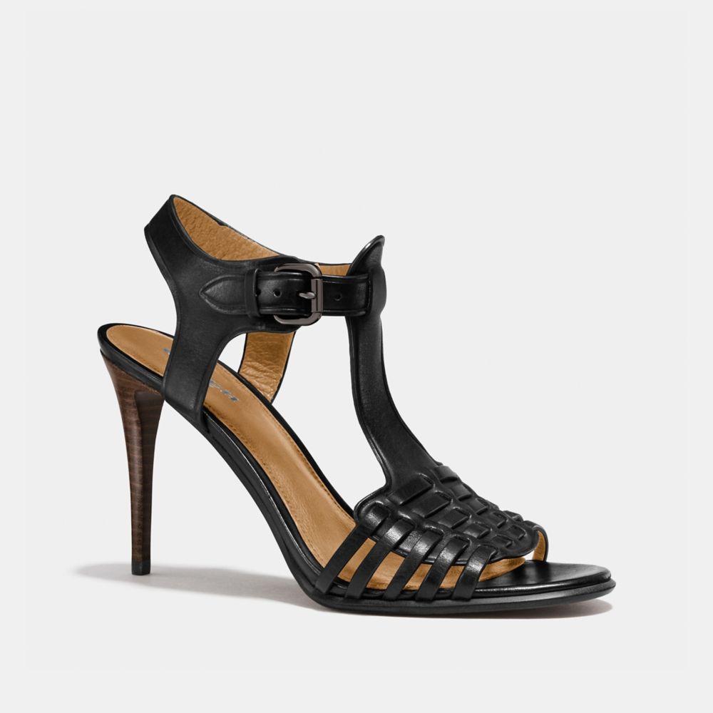 COACH Q7083 IZZY HEEL BLACK/BLACK