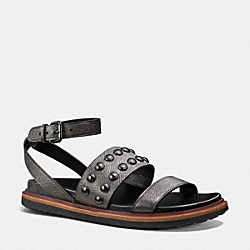 COACH DANNIE SANDAL - GUNMETAL - Q7104