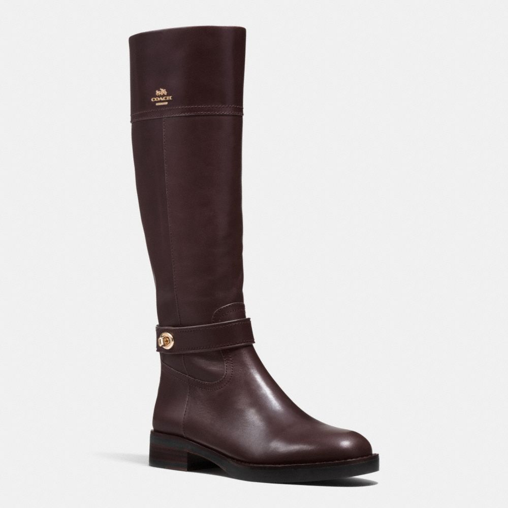 COACH q7660 EVA TURNLOCK RIDING BOOT CHESTNUT/CHESTNUT