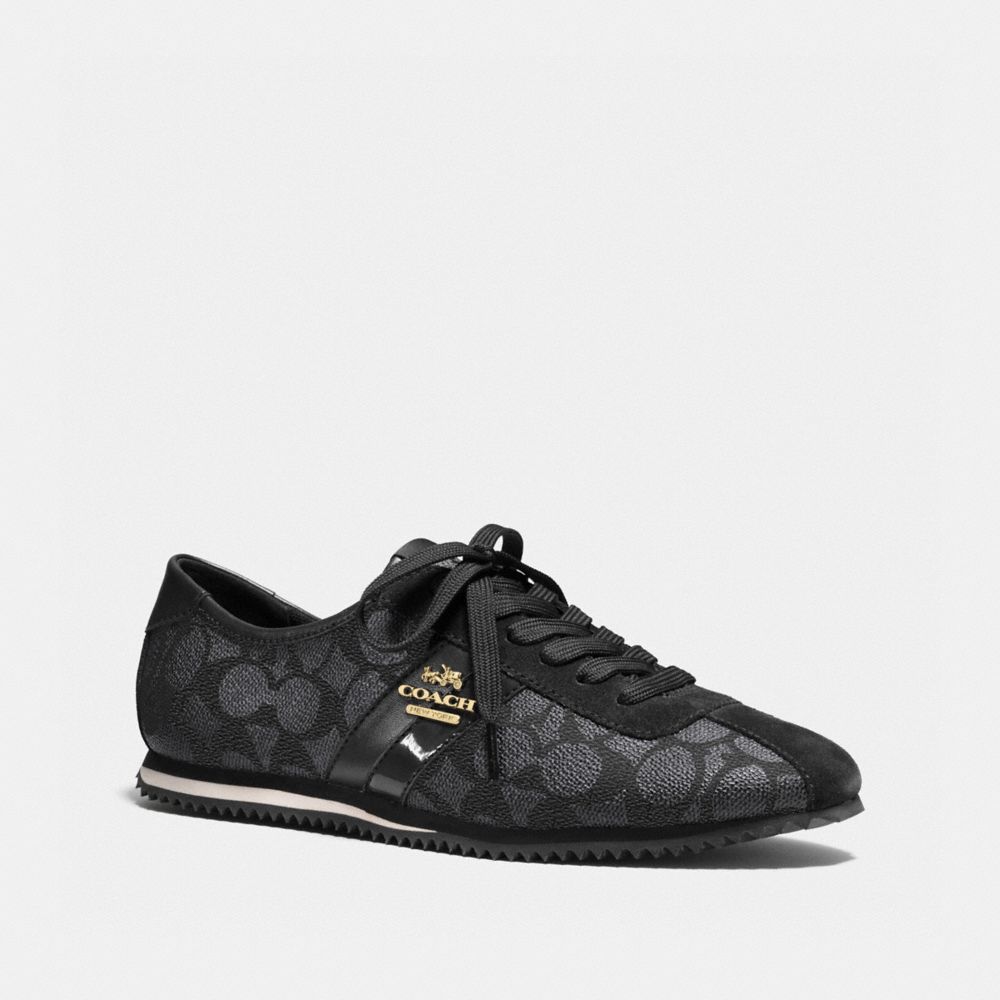 COACH Q7717 IVY SNEAKER BLACK-SMOKE