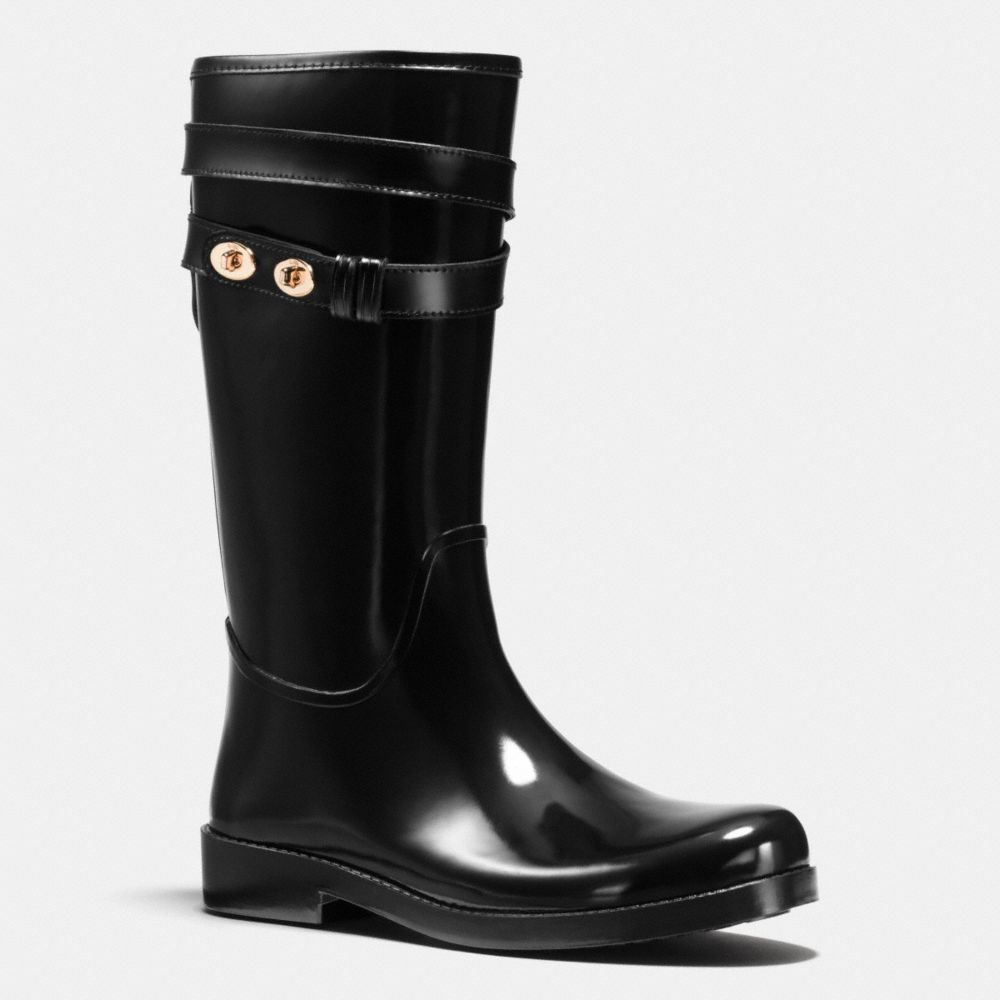 COACH Q7722 TRISHA RAINBOOT BLACK/BLACK