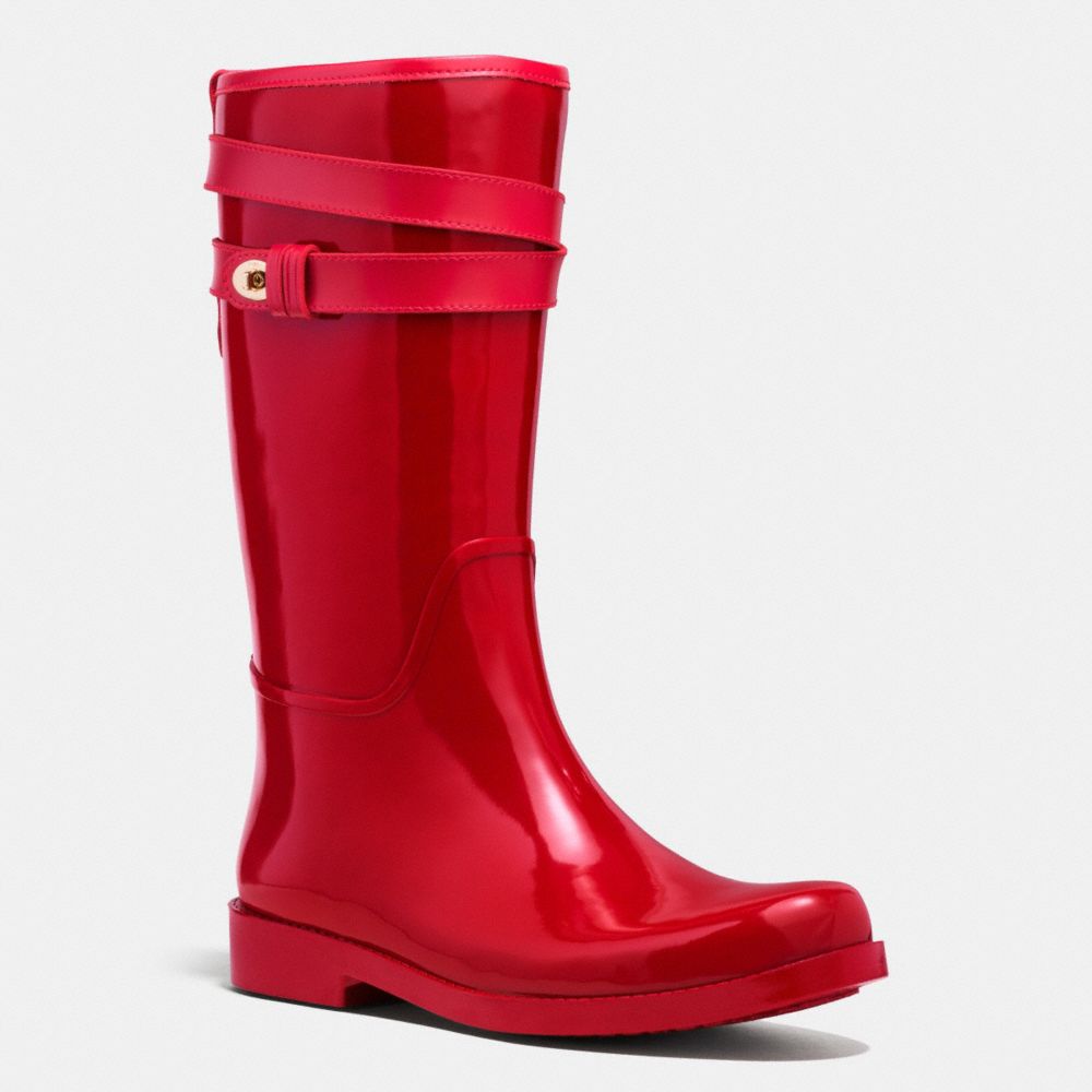 COACH q7722 TRISHA RAINBOOT ROUGE RED/ROUGE RED