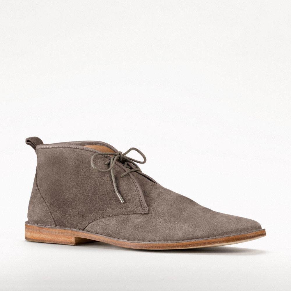 COACH CALEB LACE UP DESERT BOOT - LIGHT GREY - Q772