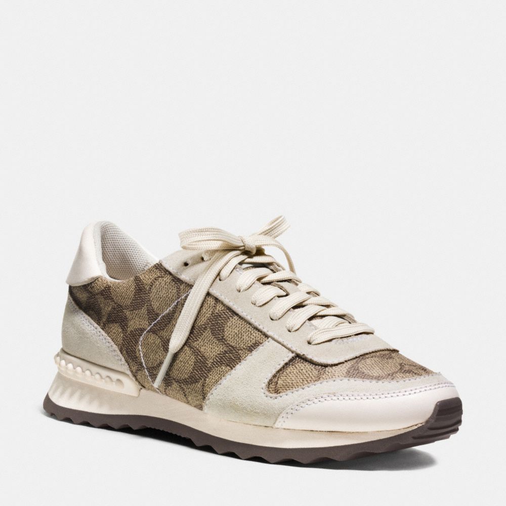 COACH q8119 MOONLIGHT SNEAKER KHAKI/CHALK