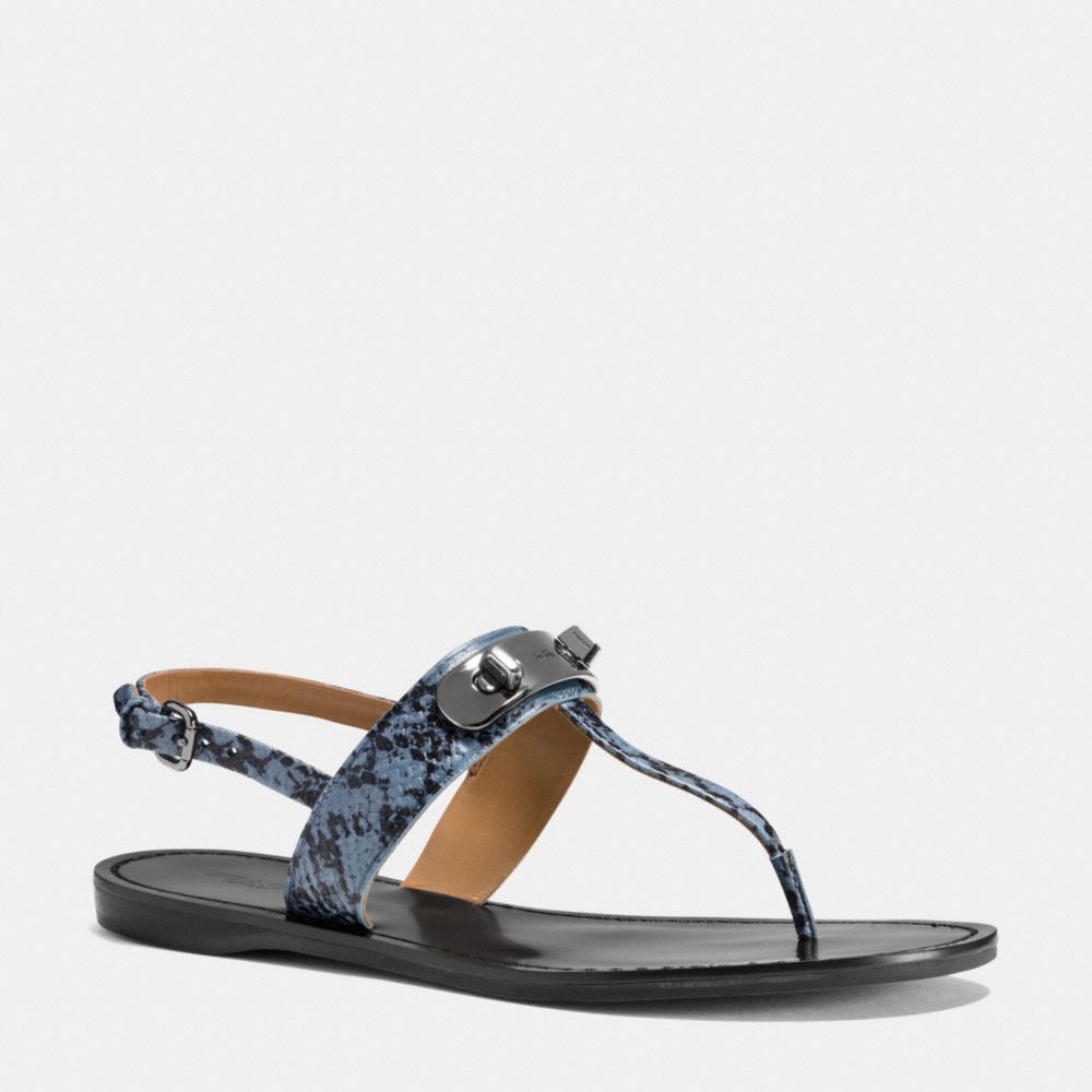 COACH Q8140 Gracie Swagger Sandal CORNFLOWER