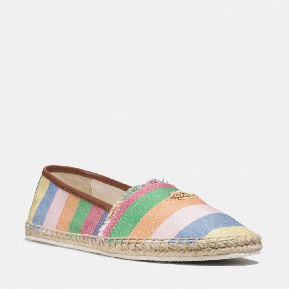 COACH Q8158 Joanie Espadrille RAINBOW/SADDLE