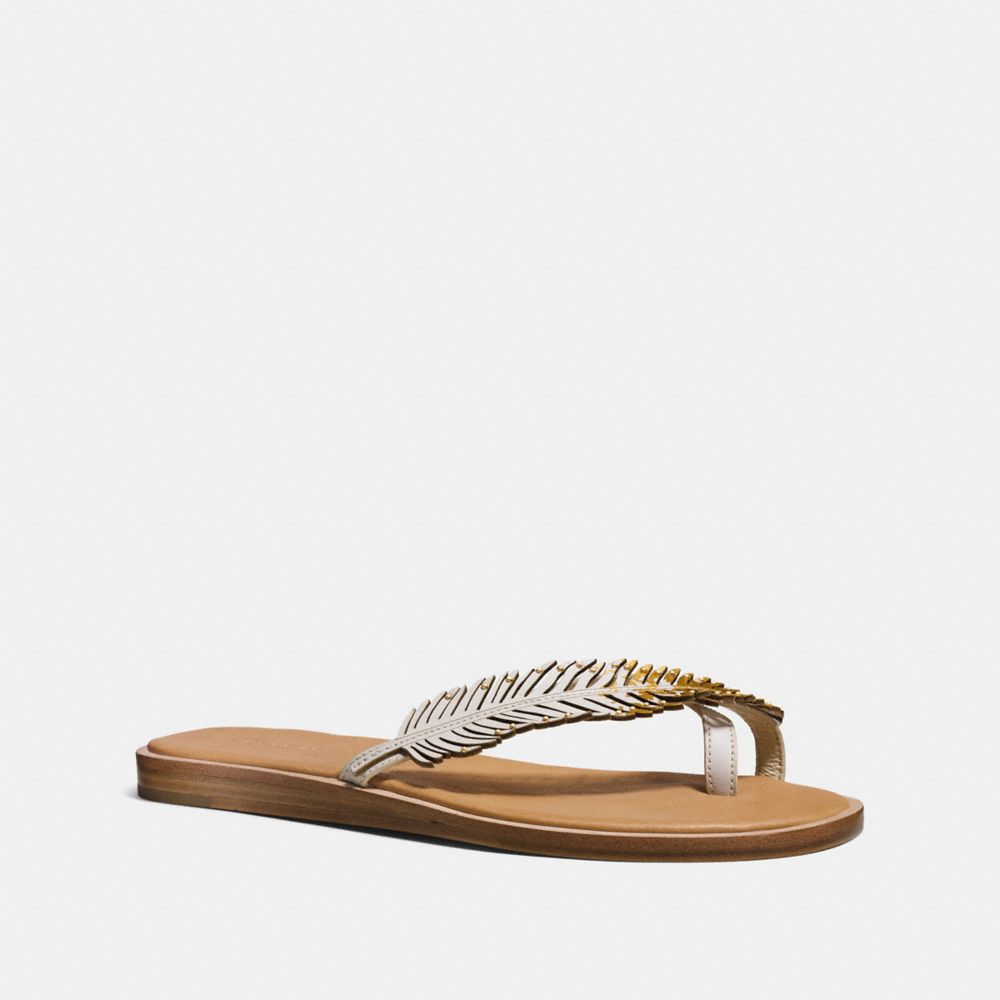 COACH Q8301 Bali Sandal CHALK/GOLD