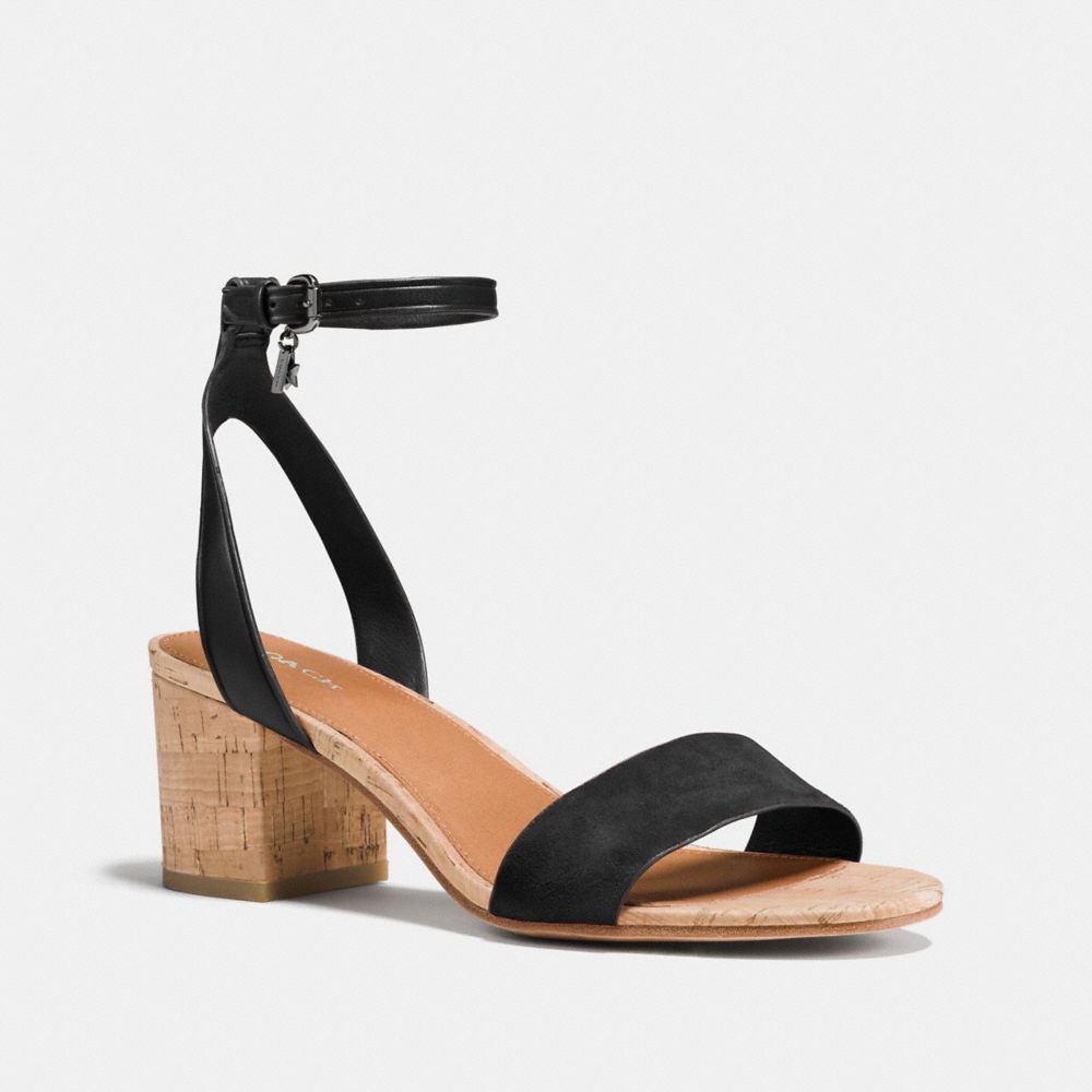 THOMPSON HEEL - BLACK/BLACK - COACH Q8331