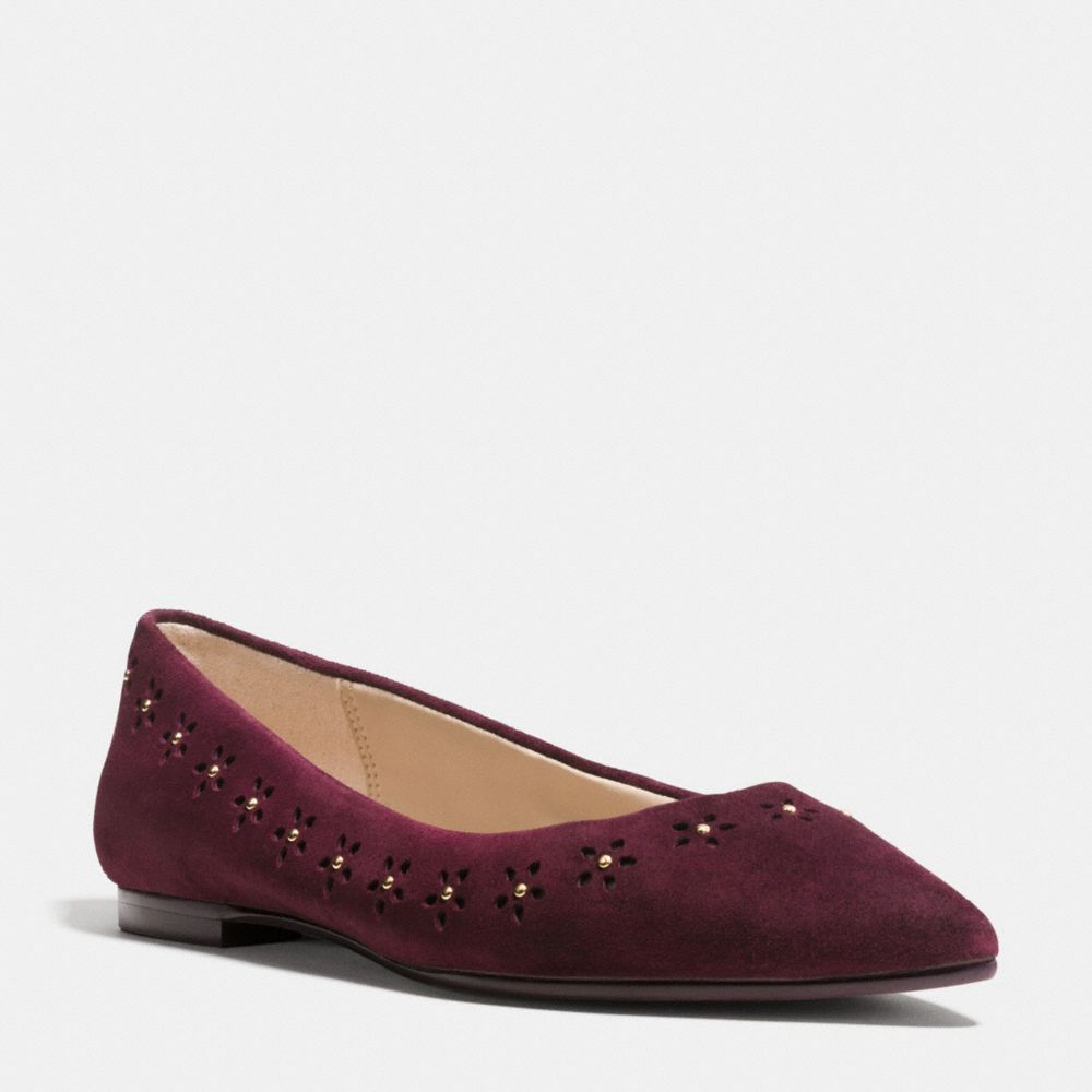 COACH Q8683 Joane Flat WARM OXBLOOD