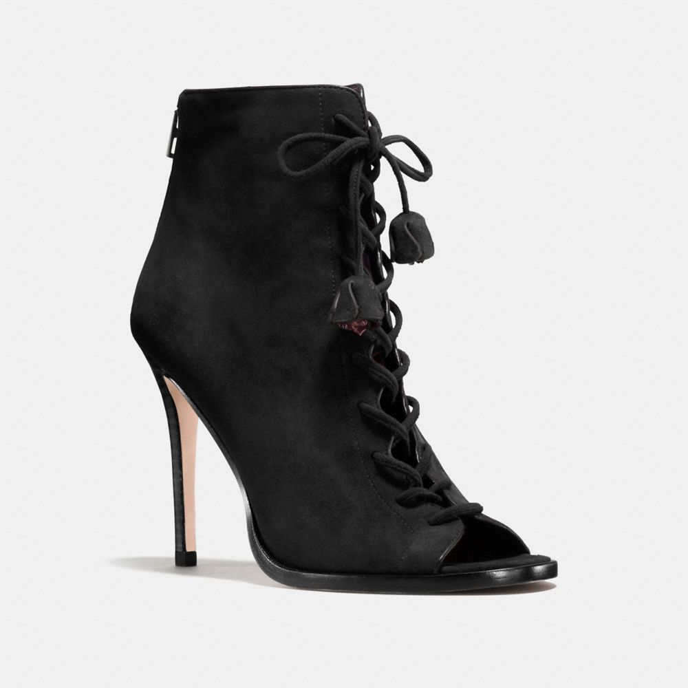 COACH LENA HEEL - BLACK - q8696