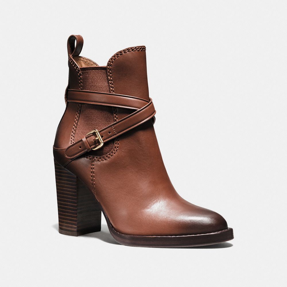 JACKSON BOOTIE - DARK SADDLE BURNISHED - COACH Q8697