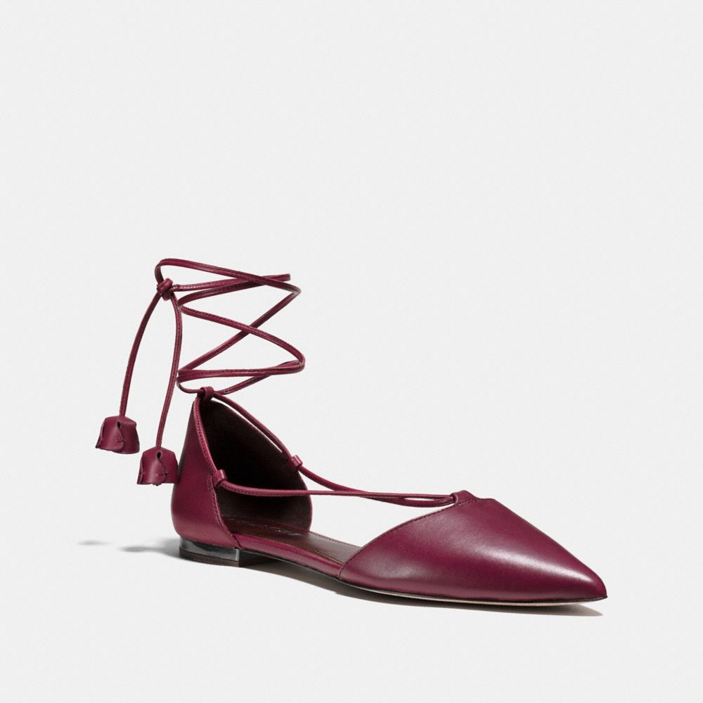 JOHNSON TEA ROSE FLAT - COACH q8712 - BURGUNDY