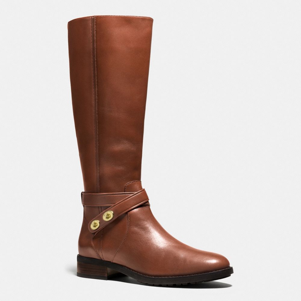 COACH ESSEX BOOT - DARK SADDLE - q8816