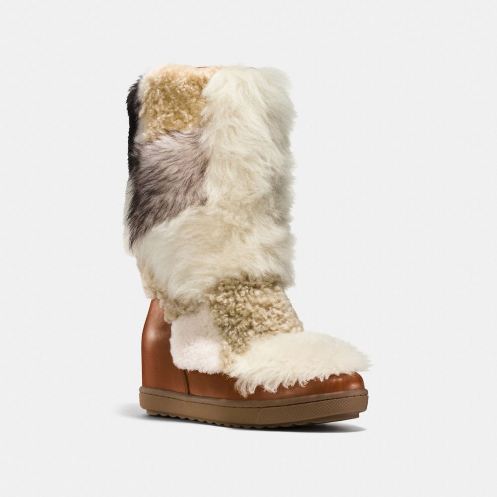 COACH Q8866 - MORTON BOOTIE SADDLE/NATURAL MULTI