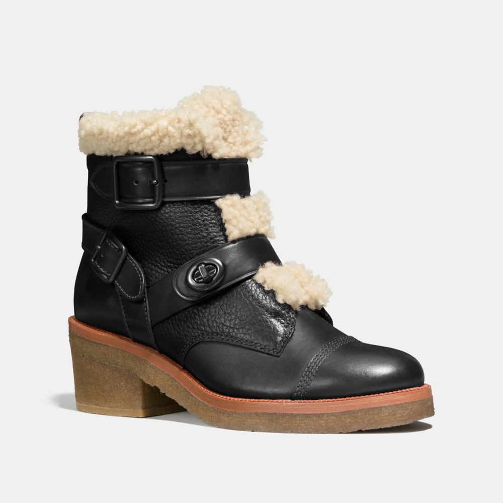 COACH PRESTON BOOTIE - BLACK/NATURAL - q8868