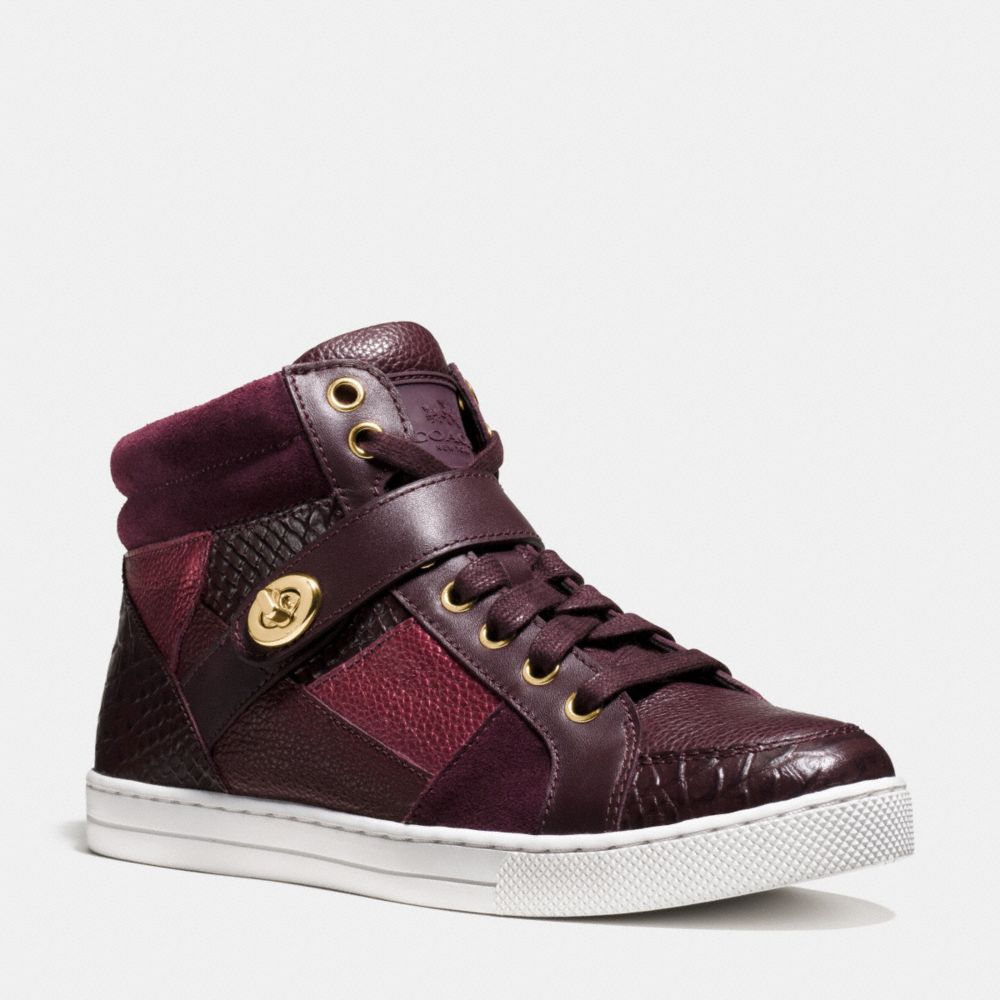 COACH Q8901 - PEMBROKE PATCHWORK SNEAKER - OXBLOOD/OXBLOOD | COACH NEW ...