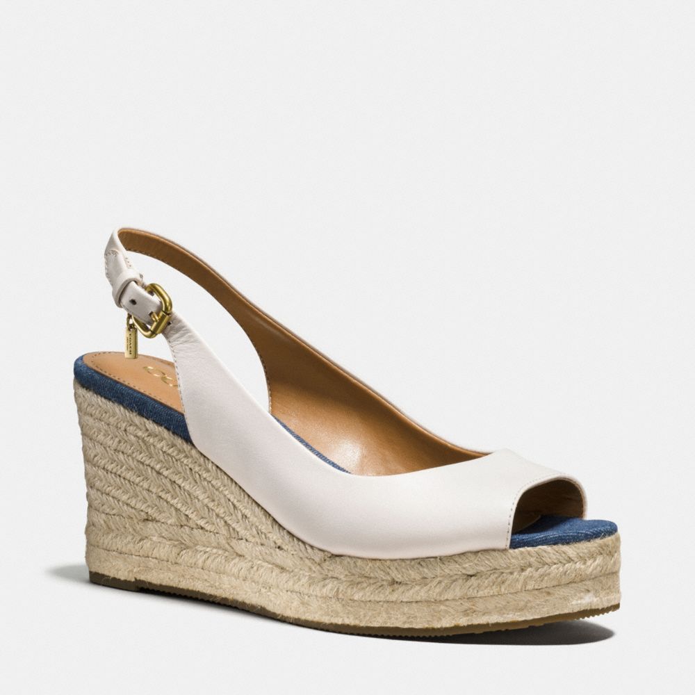 HADLEY WEDGE - CHALK/MEDIUM WASH - COACH Q9060