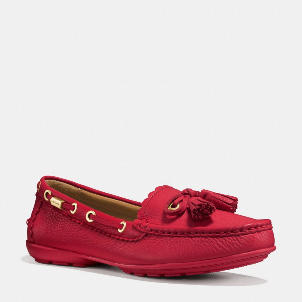 COACH COACH TASSEL LOAFER - TRUE RED - q9098