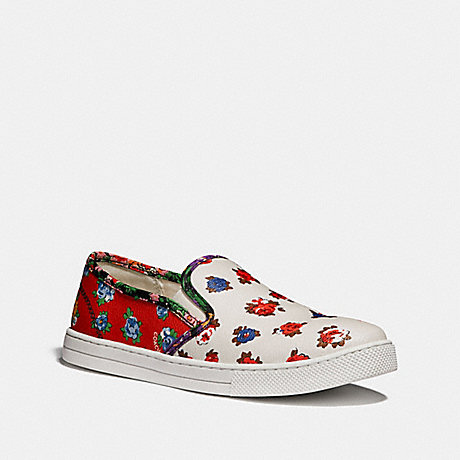 COACH q9100 PARKSIDE SLIP ON RED BLUE MULTI/RED