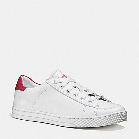 COACH PORTER LACE UP - WHITE/TRUE RED - Q9101
