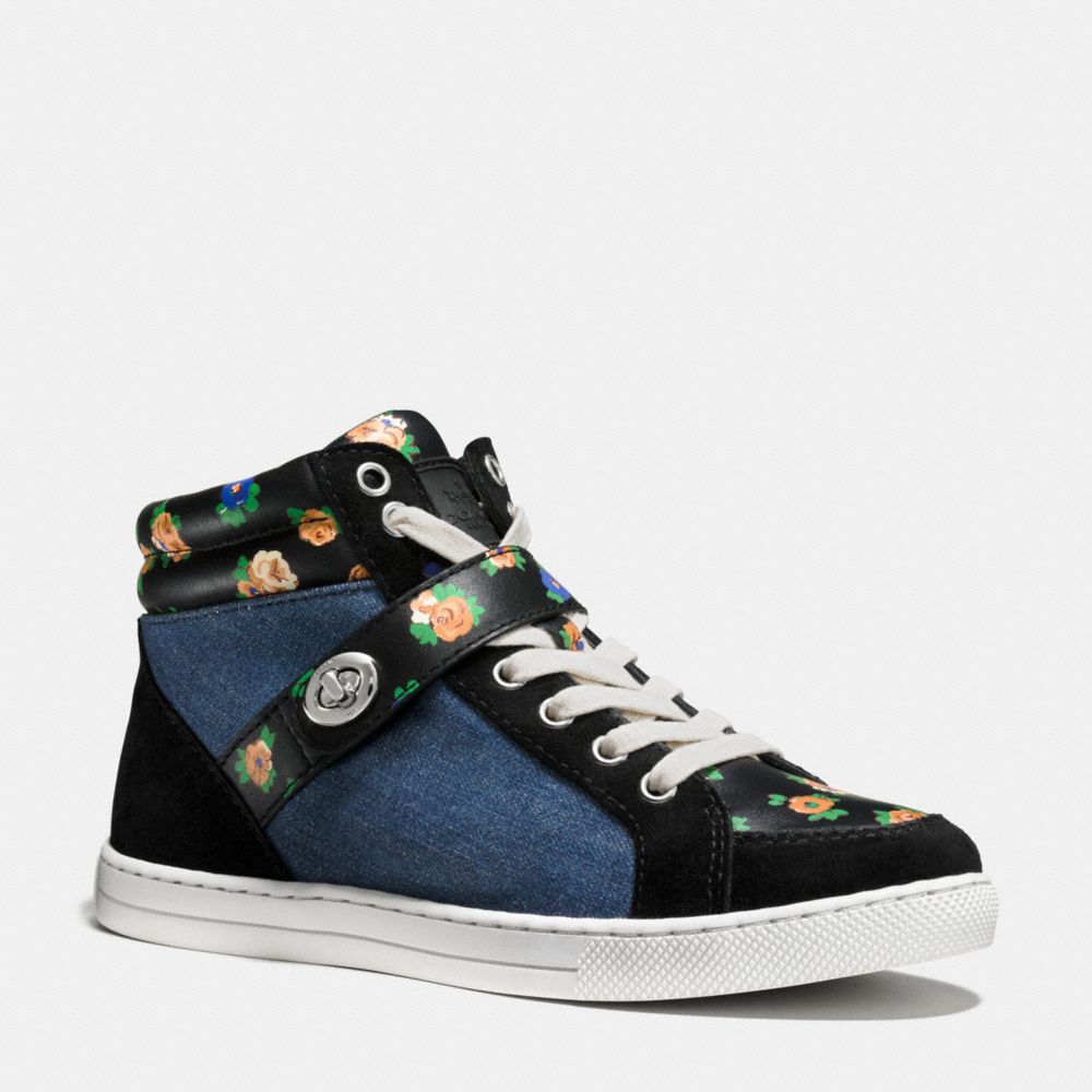 PEMBROKE SNEAKER - BLACK/MEDIUM WASH - COACH Q9116