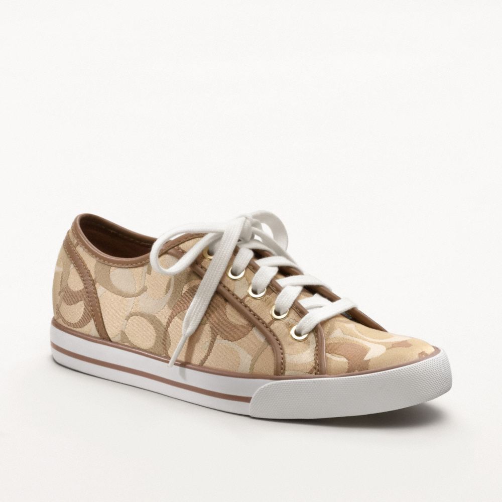 clip low top sneaker with coach print