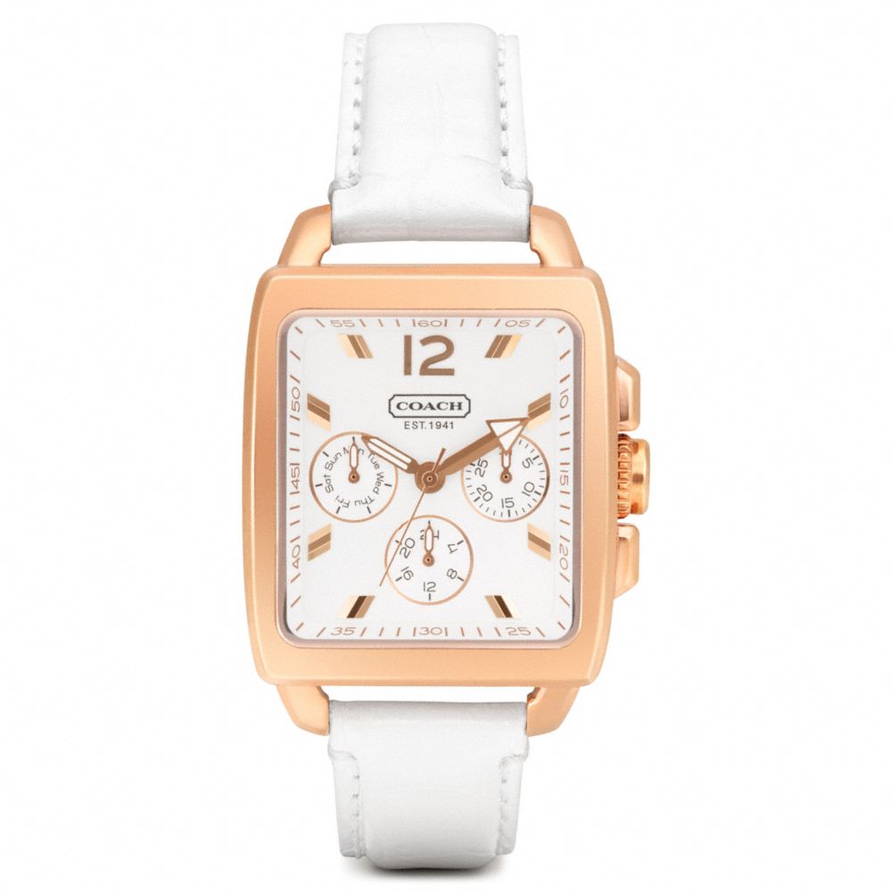 BOYFRIEND SQUARE ROSEGOLD STRAP - w1009 - W1009WHT