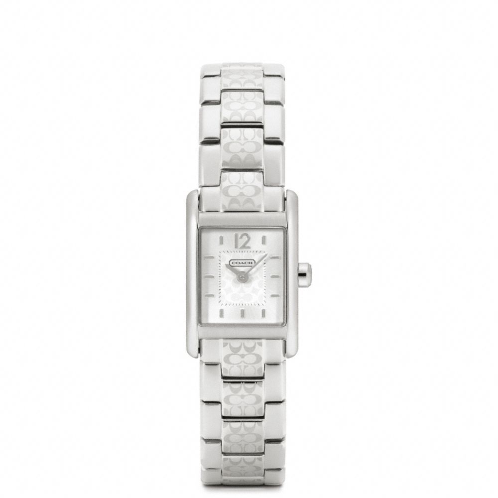COACH W1010 CARLISLE SMALL STAINLESS STEEL BRACELET WATCH ONE-COLOR