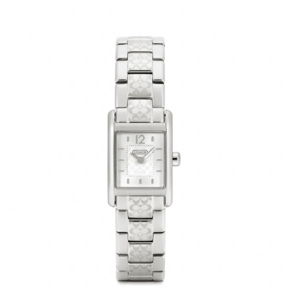 COACH w1010 CARLISLE SMALL STAINLESS STEEL BRACELET WATCH 