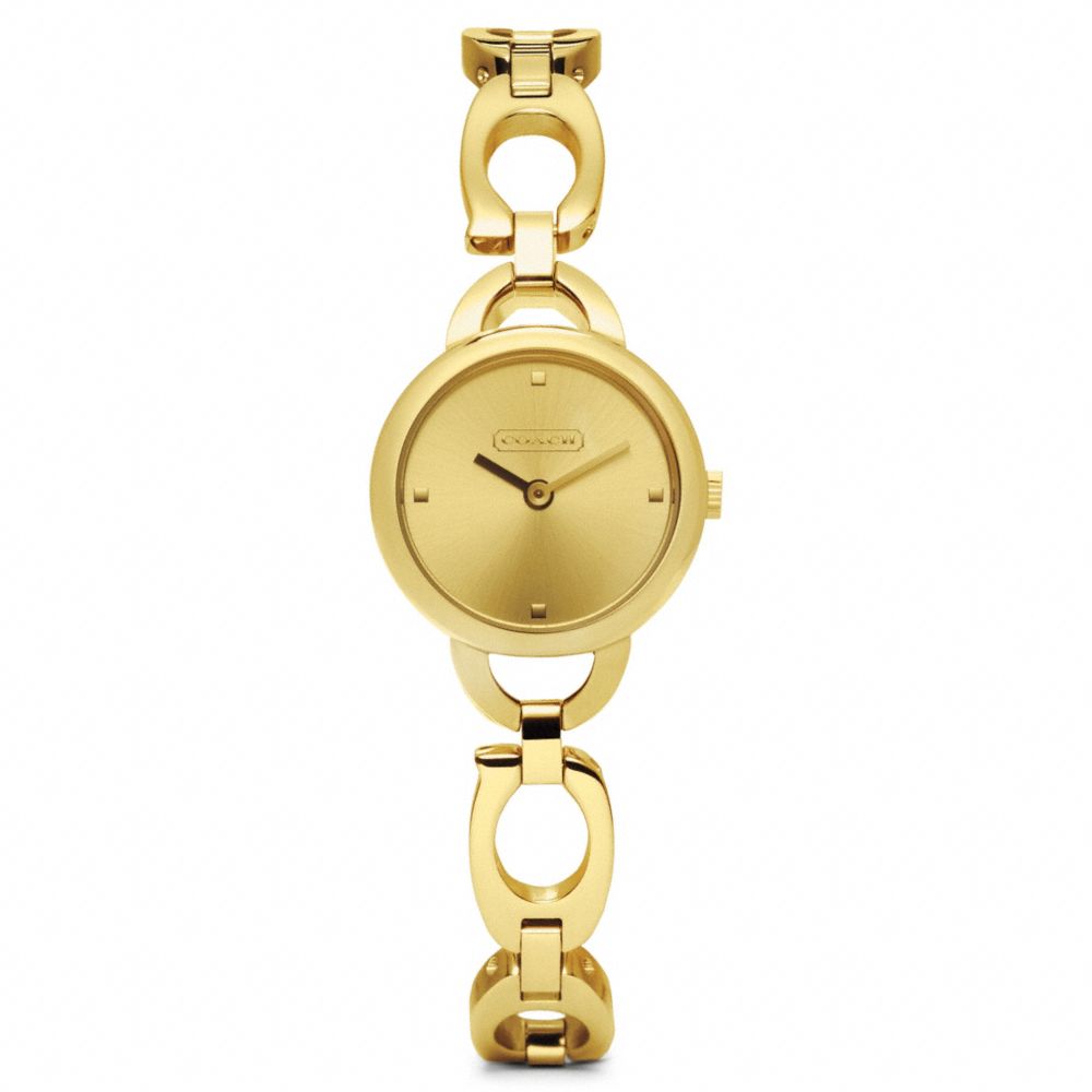 COACH W1016 Kristin Gold Plated Bracelet Watch 
