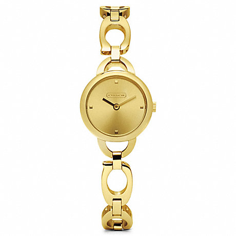 COACH W1016 KRISTIN GOLD PLATED BRACELET WATCH ONE-COLOR