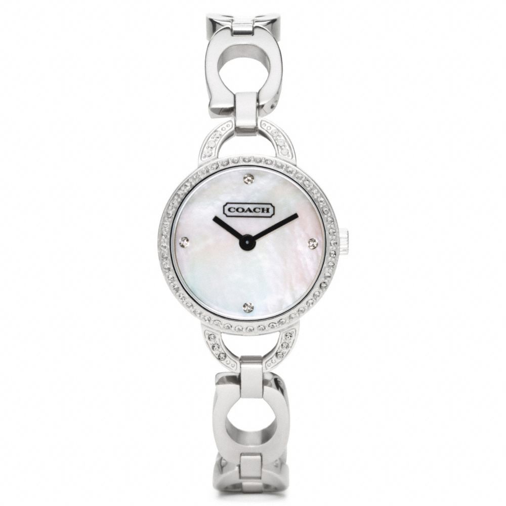 COACH NEW JEWELRY CRYSTAL STAINLESS STEEL BRACELET - ONE COLOR - W1019