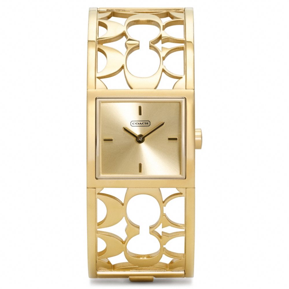 COACH MIRANDA GOLD PLATED BANGLE WATCH - ONE COLOR - W1021