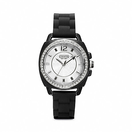 COACH W1024 BOYFRIEND CRYSTAL STAINLESS STEEL RUBBER STRAP ONE-COLOR